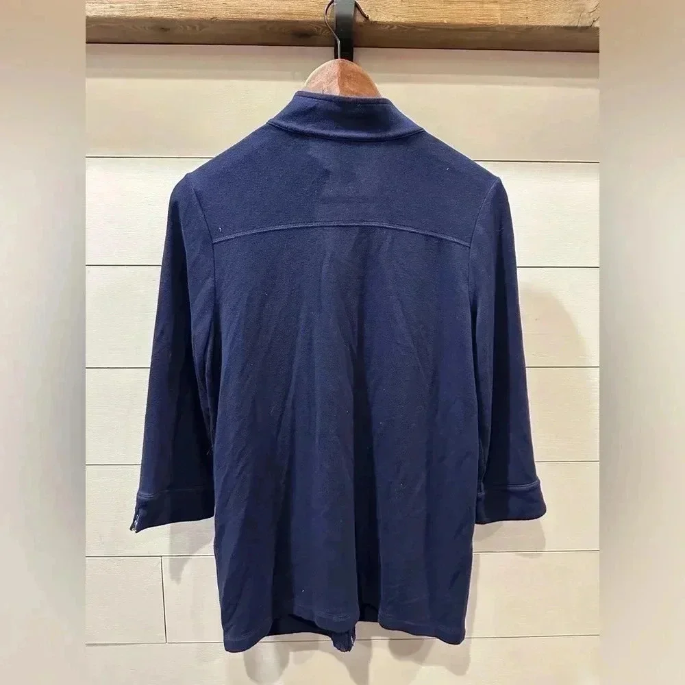 Chico’s Weekend Navy Full- Zip- size 0